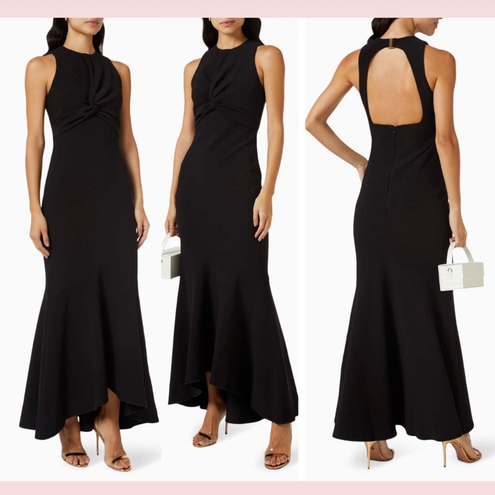 NEW $268 SIGNIFICANT OTHER [ 6 US ] Ezra Asymmetrical Maxi‎ Dress Gown Black